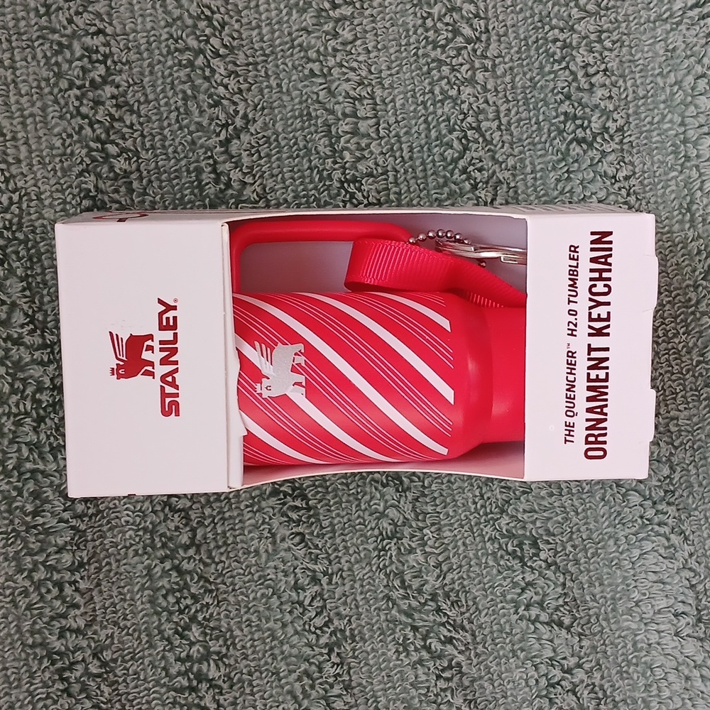 Stanley Candy Cane Twist Ornament Keychain